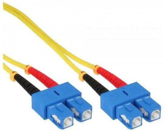 Mercodan SC-SC OS2 Single-Mode Duplex Fibre Patch Cable, Yellow - 5m