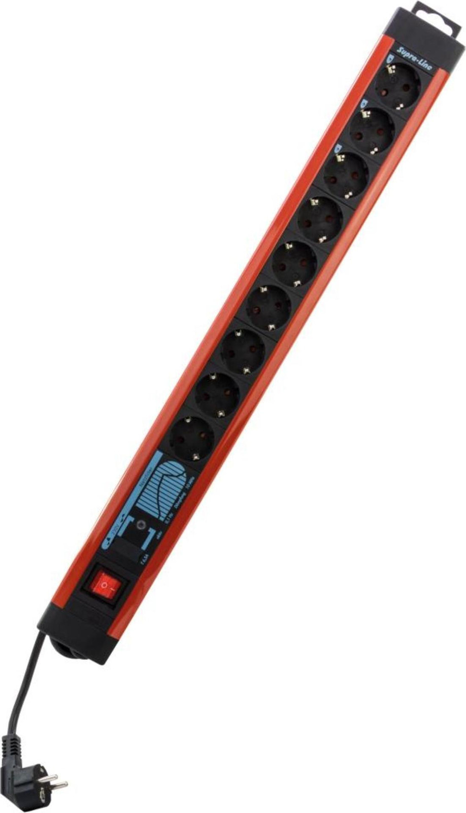 Chilitec Rev Supra-Line stekkerdoos met 9 stopcontacten en overspanningsbeveiliging