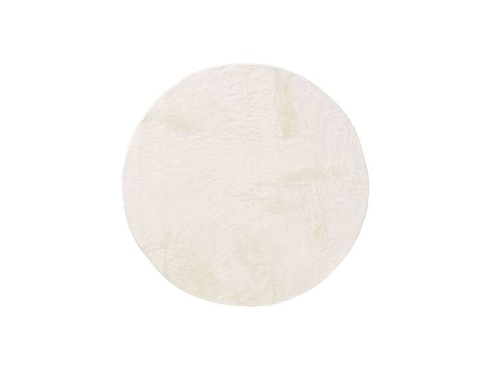 Tapis fausse fourrure crème D 200 rond