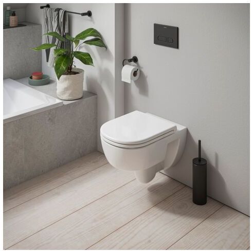 Duravit D-Code Wand-Tiefspül-WC-Set 45130900A1  Rimless, mit Absenkautomatik, mit WC-Sitz, Weiß Hochglanz