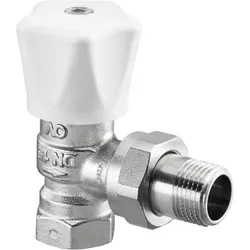 Oventrop Baureihe HRV Handregulierventil 1191503 3/8", Eck, Messing vernickelt