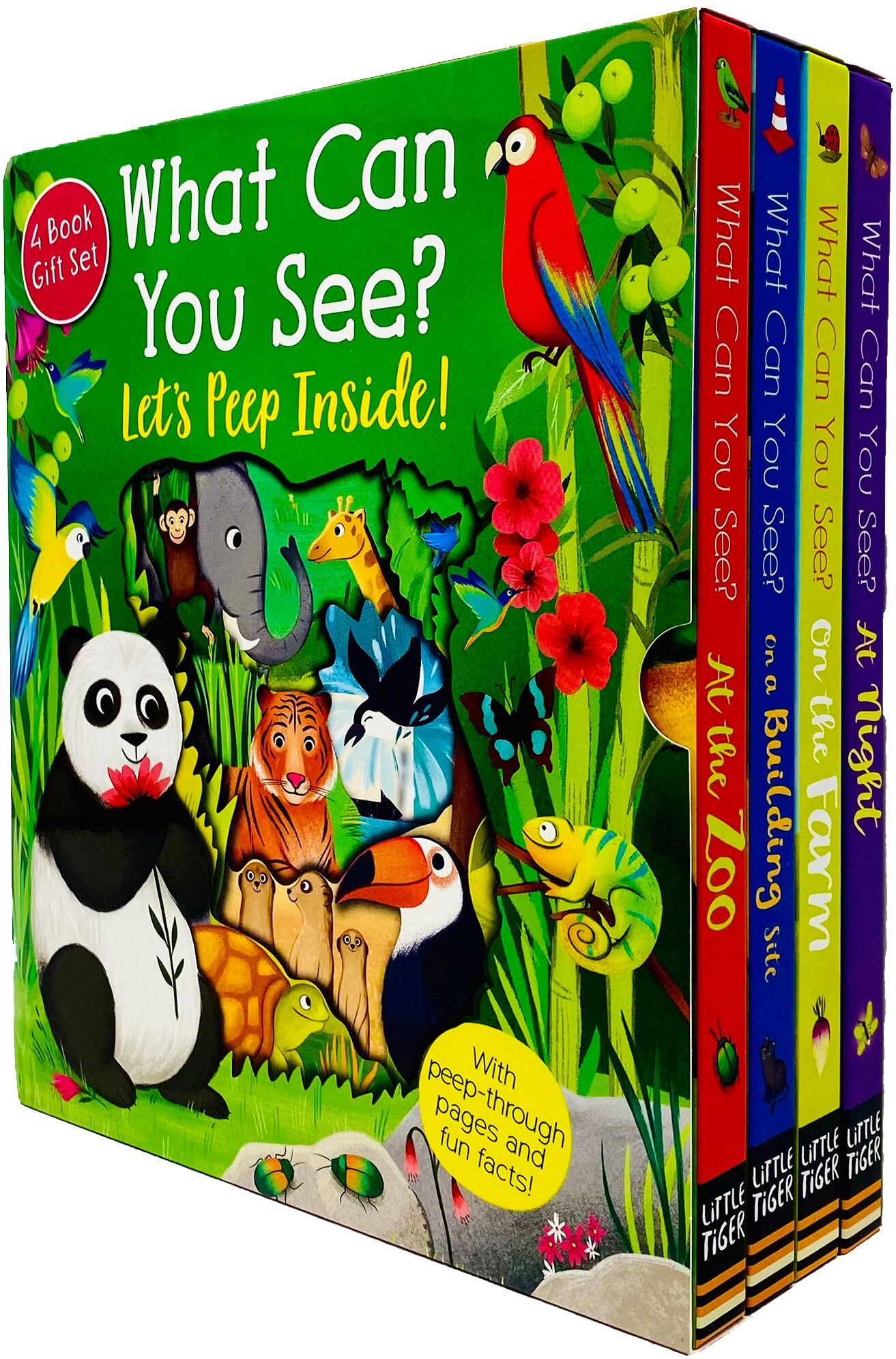 Little Tiger Press What Can You See? 4 Books Collection Box Set by Kate Ware - Board Book - Ages 3-5 - Zoo, Night, Farm & Building Site