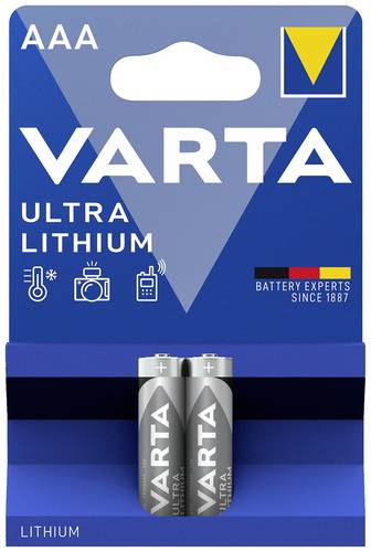 Varta LITHIUM AAA Bli 2 Micro (AAA)-Batterie Lithium 1100 mAh 1.5 V 2 St.