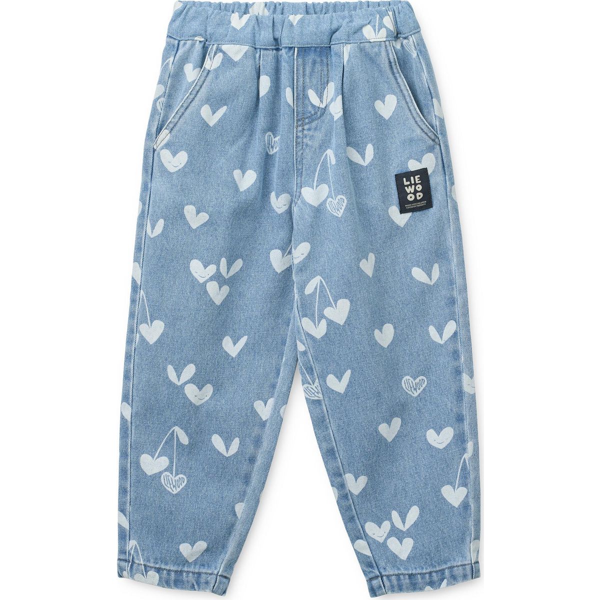 Liewood Borris Printed Denim Pants sweethearts / light blue denim (2667) 86 LW20639-2667-86-CU