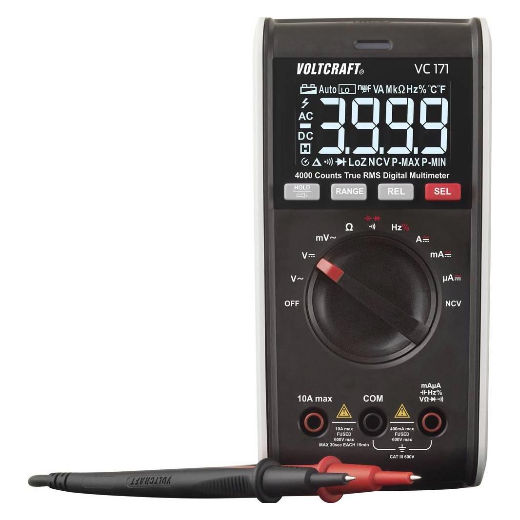 Voltcraft VC171 Digital Multimeter (CAT III 600V, Hand-Multimeter) (VC-12232390)