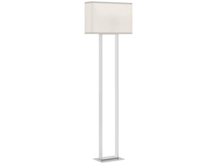 Homcom Stehlampe Metall Leinen Weiß, LED integrated, 15x150x45 cm, Lampen & Leuchten, Innenbeleuchtung, Stehlampen