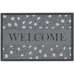 Pergamon, Fussmatte, In & Outdoor Fussmatte Rubber Flock Welcome (80 x 50 cm)