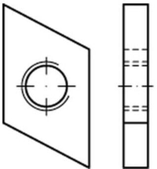 Hammerkopf Gewindeplatte Typ 28/15, M 8 , gal Zn gal Zn S ; Industrial Quality Supplies (889510100080000)