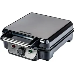 Ravanson GR-7030 waffle iron 4 waffle (s) 1100 W Black, Waffeleisen, Schwarz, Silber