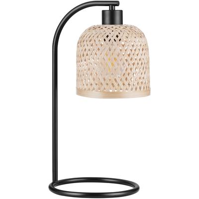 NOVA LUCE Tischleuchte "INTRA", beige (natur, schwarz), 1, Ø 16cm H: 41cm, 1 Stk., Leuchten, Tischleuchte