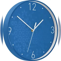 LEITZ Wanduhr Wow Kunststoff 29cm blau Packung mit 10 Stück