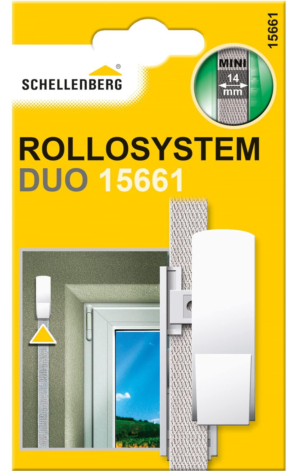 Schellenberg Rolgordijn-bandgeleider Duo Plus Mini, wit