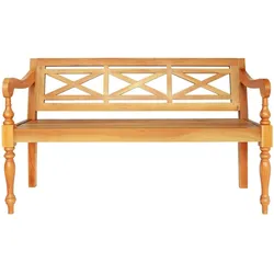 vidaXL Batavia-Bank Hellbraun 123 cm Massivholz Mahagoni