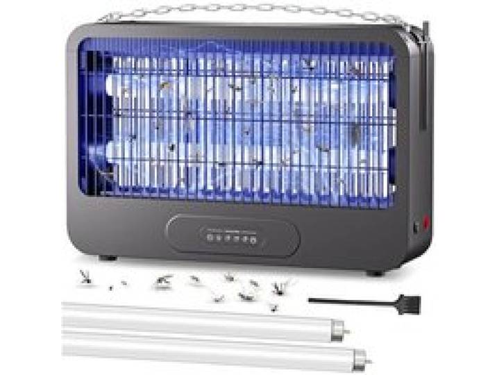 Lampe anti-insecte - ZELIXORA - 3500V Double Grille 20W - UV 365nm T8 - Télécommande - Minuterie