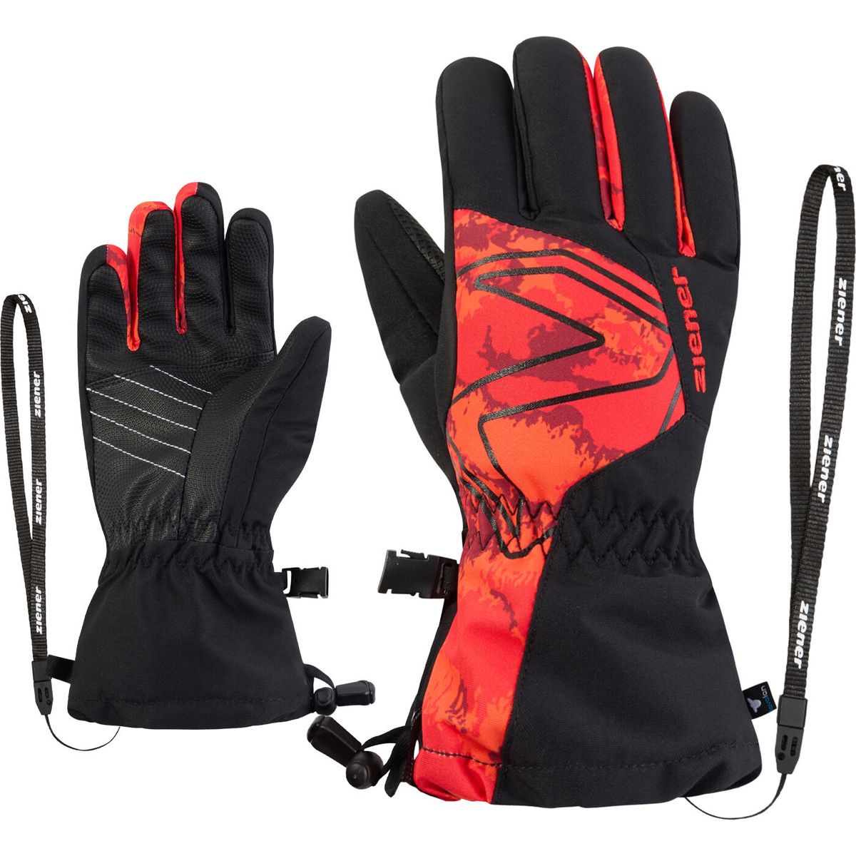 Ziener Laval-z AS AW Glove Junior Unisex black.faded red (12770) 3 115024-12770-3