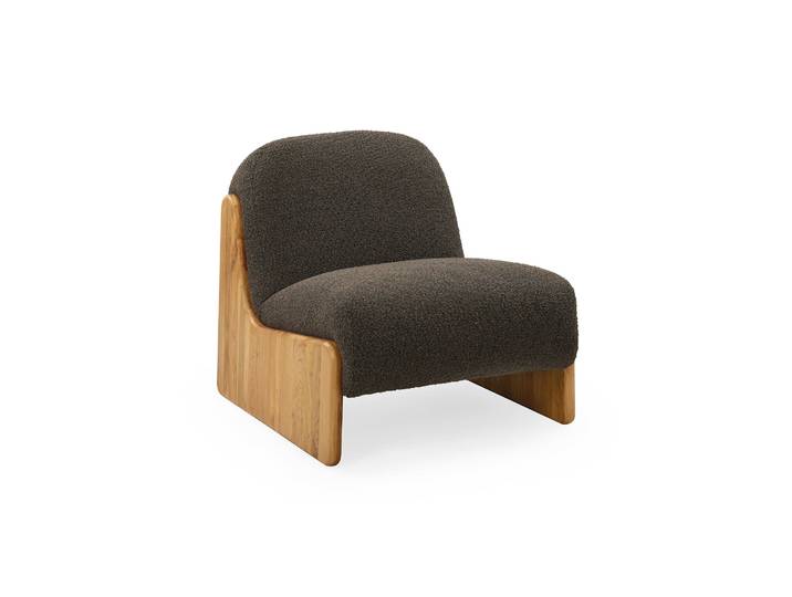 Ledge Loungesessel, Eiche natur Stoff