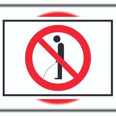 HB-Druck Pinkeln verboten Symbol Schild A3 (297x420mm)