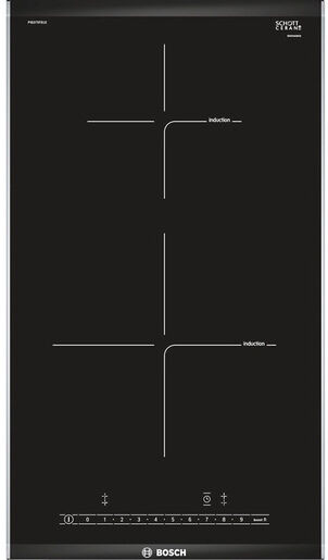 Bosch PIB375FB1E piano cottura Nero, Acciaio inox Da incasso Piano cottura a induzione 2 Fornello(i)