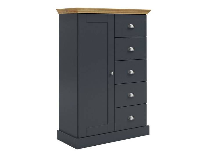 freiraum Hochkommode Motala, in Anthrazit - 75x110x35cm (BxHxT)