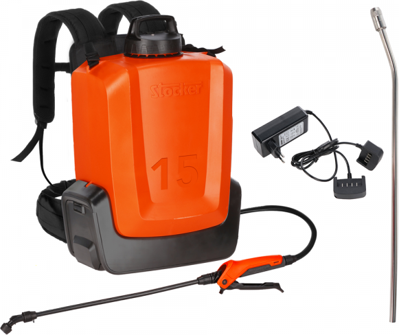 Stocker Ergomist 15 - Pompa irroratrice a spalla a batteria - Serbatoio 15 L - 21 V - SENZA BATTERIE