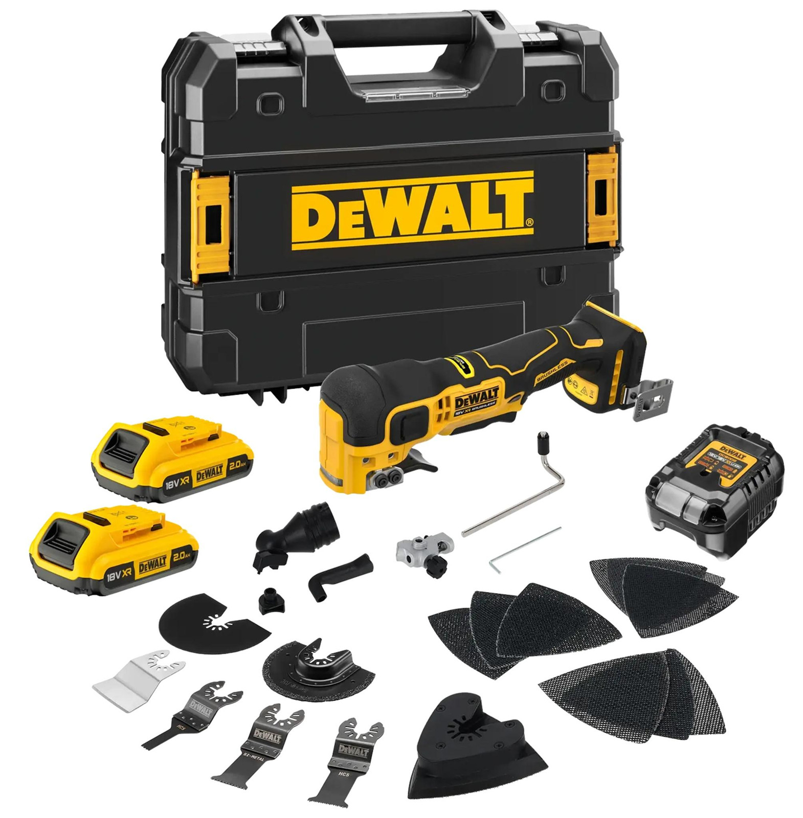 DeWalt DCS358D2 QW Accu Multitool 18V met 2x 2,0Ah accu's