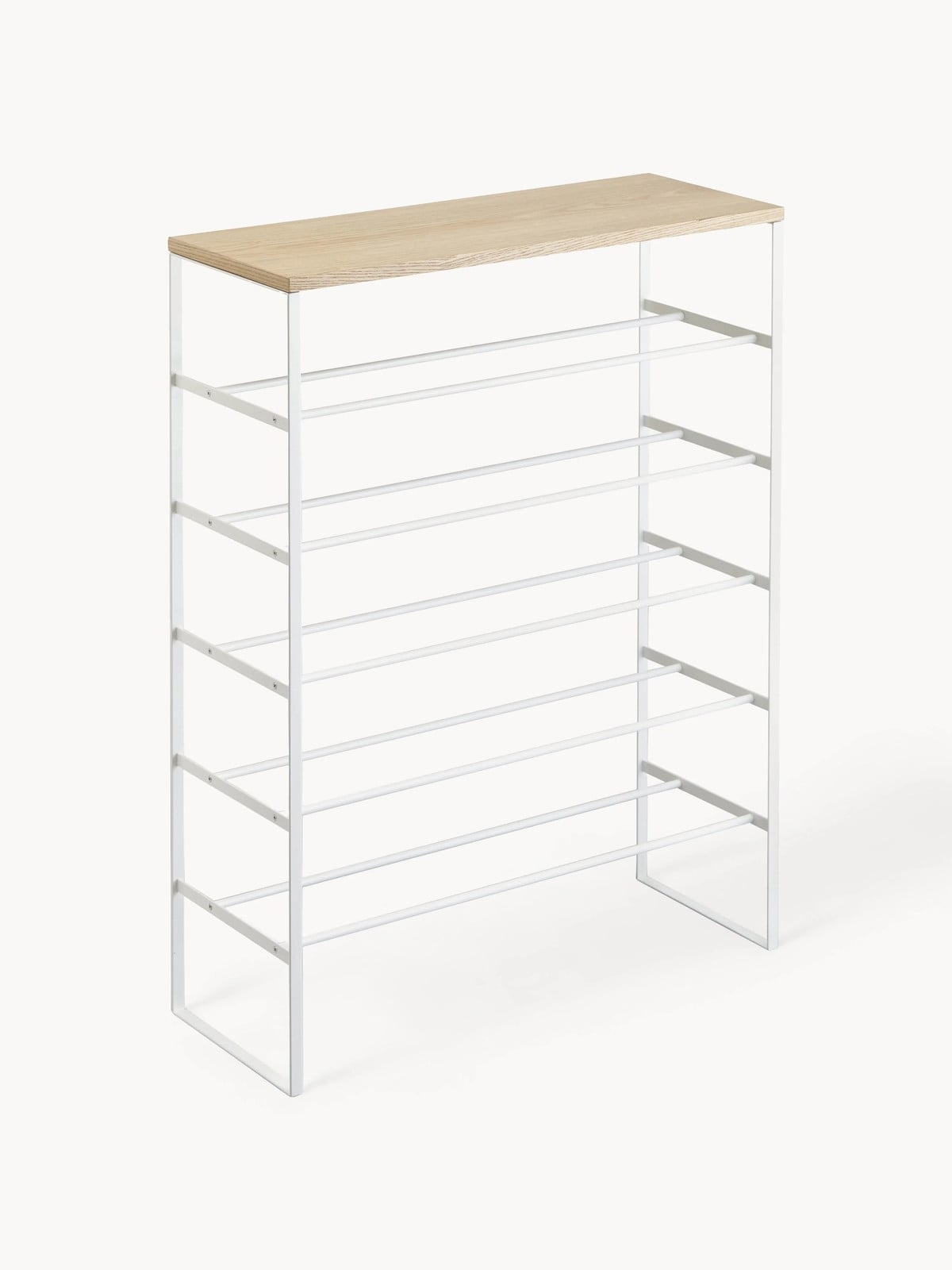 Yamazaki schoenenrek wit met interne planken B/D/H: 25 x 25 x 87 cm