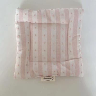 Inspired Finds Korean Style Hand Made Cotton Coaster Set Checked Pattern Insulation Pad Table Mat For Home And Kitchen pink 1
