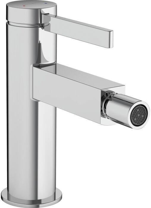 Hansgrohe Finoris Bidetarmatur 76200000 mit Push-Open Ablaufgarnitur, chrom