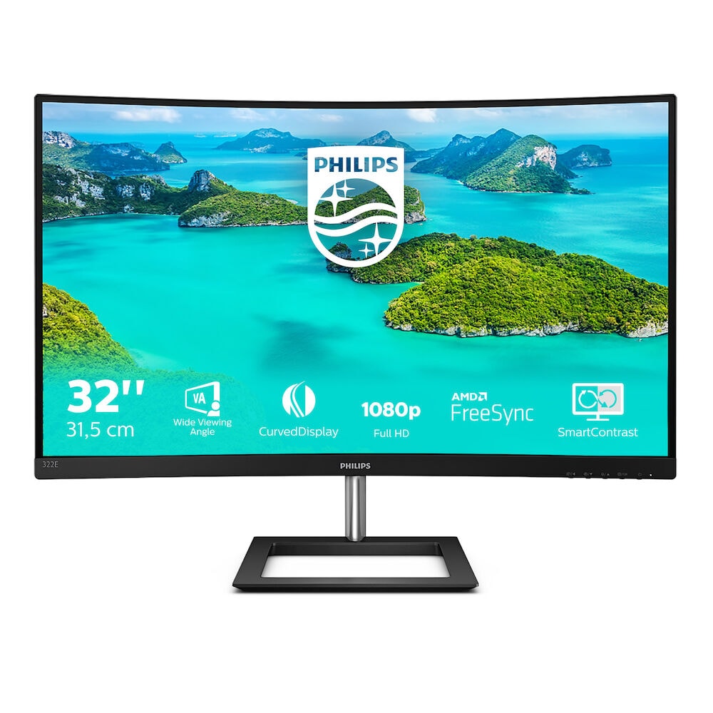 Philips E-Line 322E1C 31.5 Zoll Full HD VA Panel 16:9 75 Hz Curved Monitor