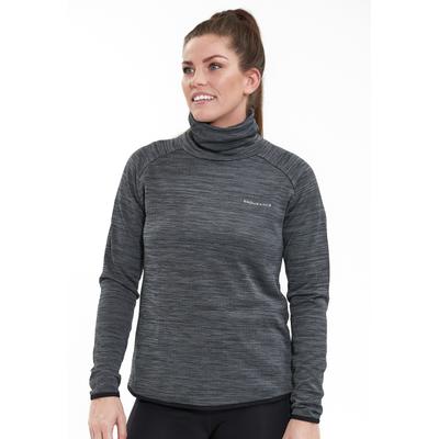 Langarmshirt ENDURANCE "Littao", Herren, Gr. 44, schwarz (schwarz, grau), 100% Polyester, meliert, unifarben, normal, hoch geschlossener Ausschnitt, Shirts Langarmshirt, mit Quick Dry-Technologie