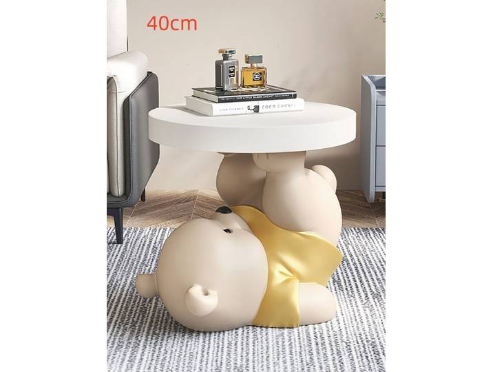 Statue d'ours vigoureuse pour la décoration intérieure, table d'appoint nordique, salon, table basse animale, table d'angle de canapé, décor de chambre, chevet, tableau Chi