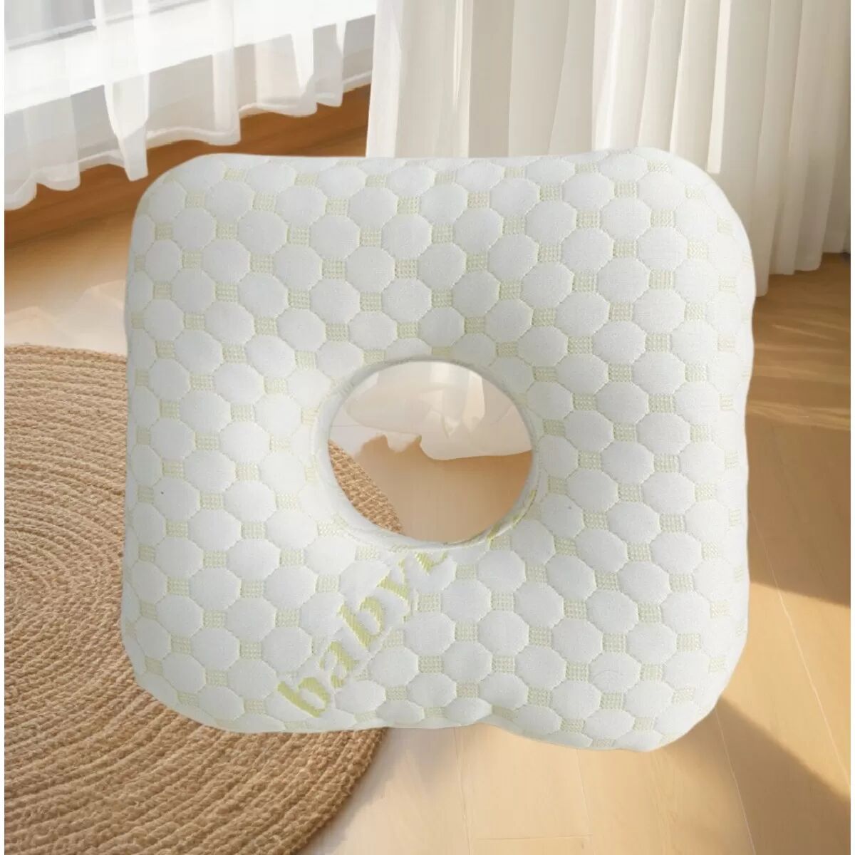 INF Oreiller à trou pour oreille - Soie de lait et coton PP, protection auriculaire mono-trou pour dormeurs latéraux, salons de