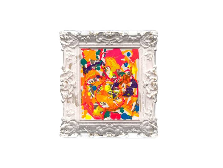 Handgemaltes, gerahmtes Bild „Barock en vogue Bunt II“ 38 x 43 cm Multicolor Crea Collection