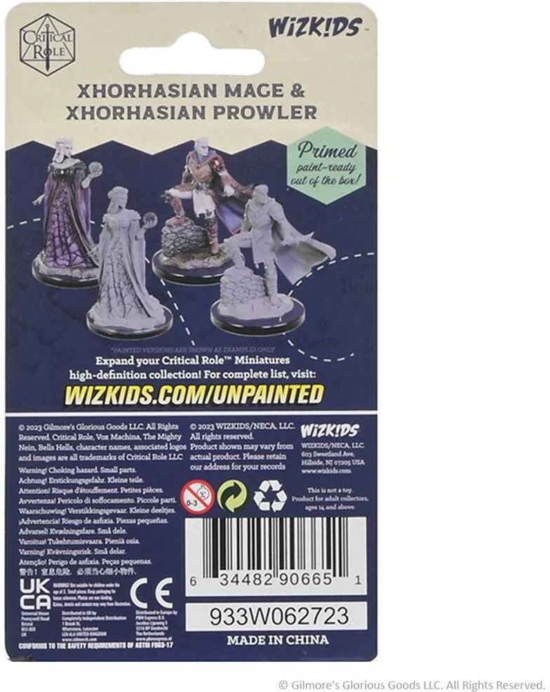 Critical Role Xhorhasian Mage ; Prowler Unpainted Miniatures by Wiz Kids LLC - Official Critical Role Miniatures - Ages 14+