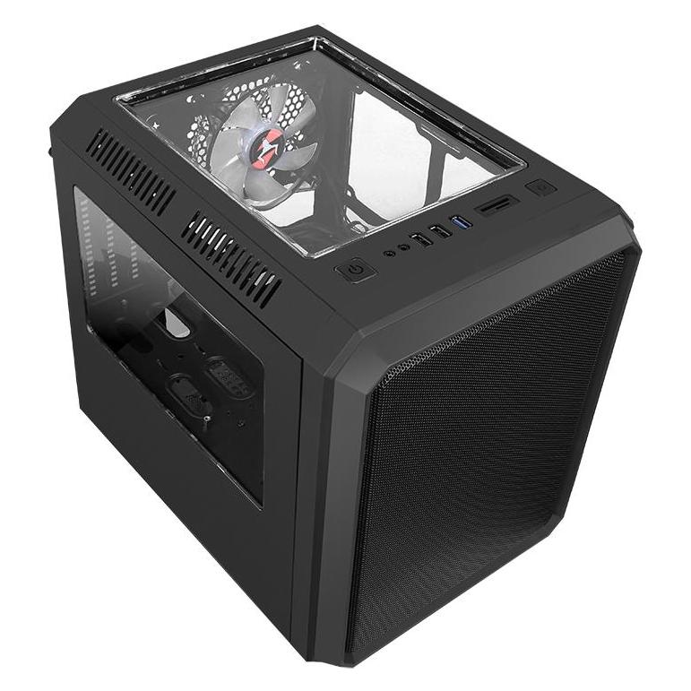 Itek Boitier Cube Micro ATX QBO 8 Evo RGB avec fenêtre (Noir) (mATX, Mini-ATX) (ITGCAQBO30E)