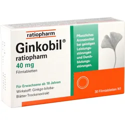 Ginkobil-Ratiopharm 40mg Filmtabletten 30 ST