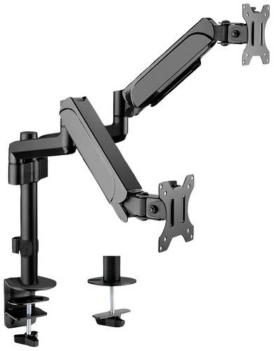 Value 17.99.1182 Monitor-Tischhalterung 2 Display(s) 43,2 cm (17") - 81,3 cm (32") Schwarz Neigbar, Höhenverstellbar, Drehbar