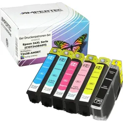 6 kompatible Tinten ersetzt Epson C13T243840 24XL Multipack KCMY LC LM