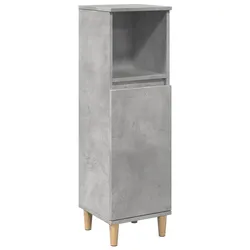 Helloshop26 - Badezimmerschrank aus Holzwerkstoff flexible Aufbewahrungsmöglichkeiten modernes Design 30 x 30 x 100 cm Betongrau