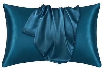 Uplift Essentials Natural Mulberry Silk Pillowcase peacock Blue 20.07 In 29.52 In