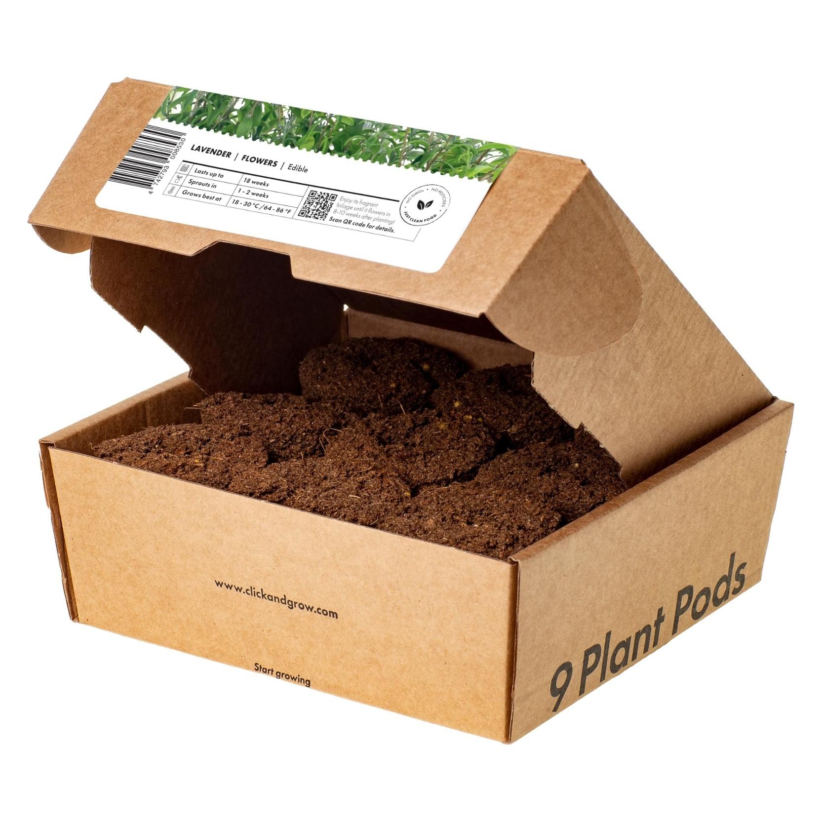 Click and Grow Click & Grow Lavendel-Pflanzkapseln - 9 Stück - Essbares Kraut (WFR30X9)