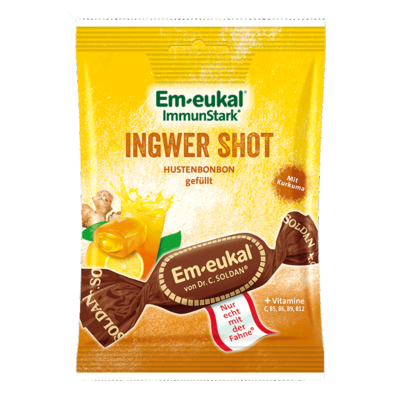 Dr. C. SOLDAN GmbH EM-EUKAL Bonbons Ingwer Shot gefüllt zuckerhaltig 75 g 16567915