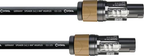 Cordial Lautsprecher Kabel [1x Typ SPK-Stecker - 1x Typ SPK-Stecker] 2 x 2.5mm² 5.00m Schwarz