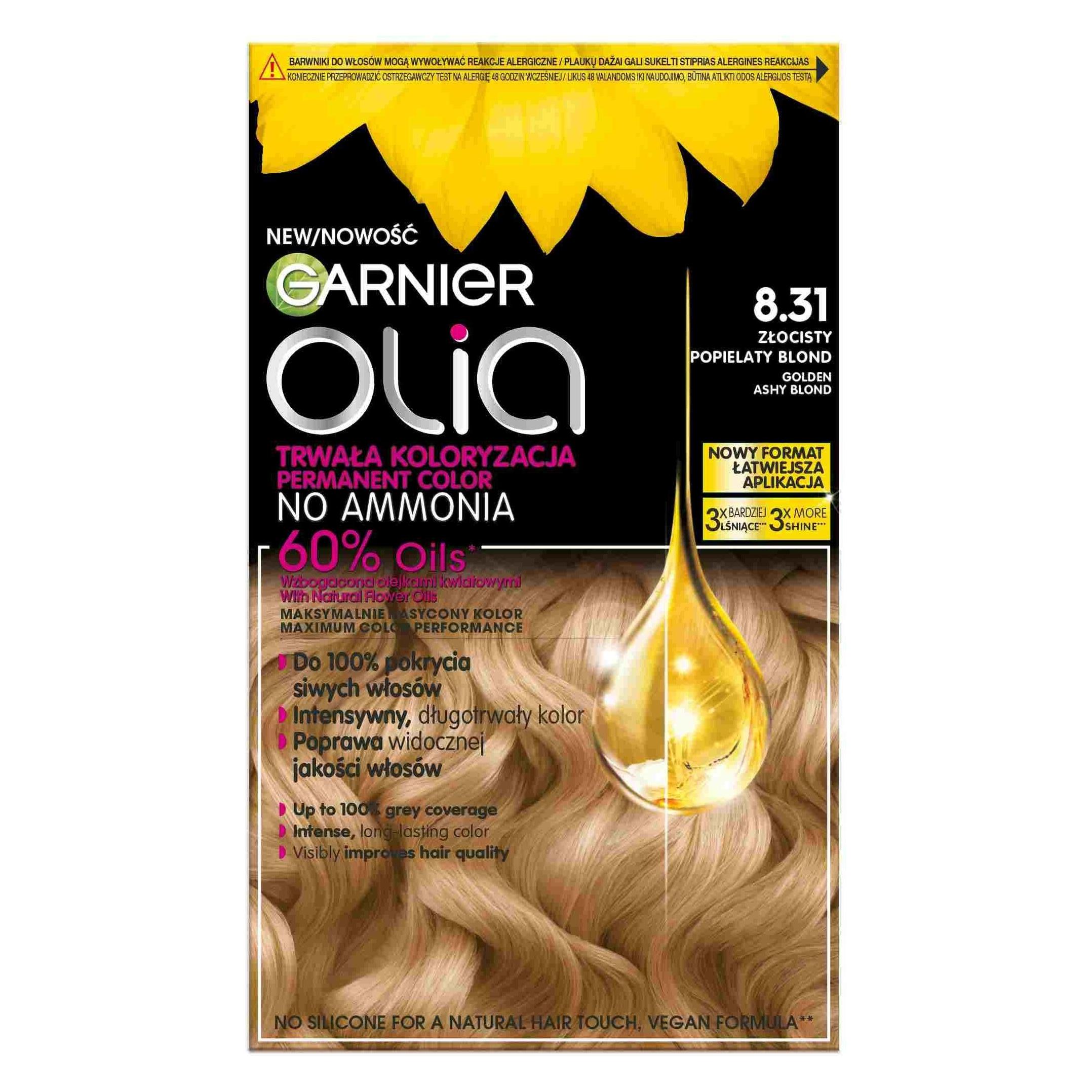 Garnier Olia Haarfarbe 831 Goldenes Aschblond (Goldenes Aschblond) (3600542576956)