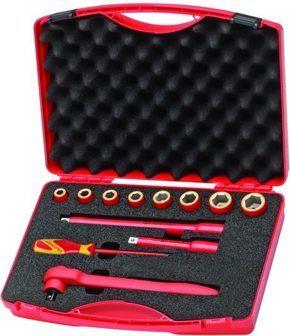 Gedore VDE-gereedschapset, 14-delig, in koffer, conform VDE 1001