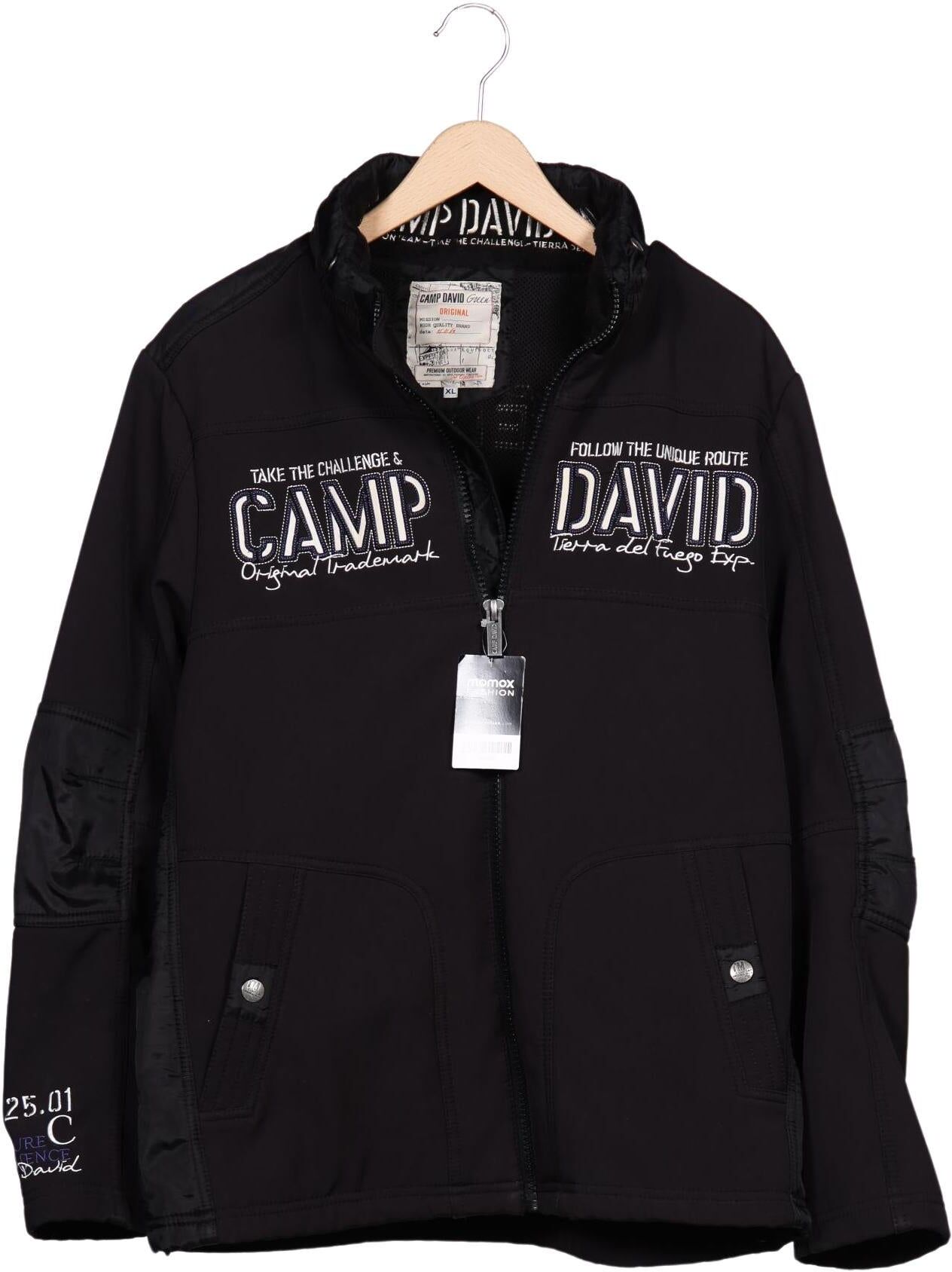 Camp David Herren Jacke, Schwarz, Gr. XL, Synthetik - Second Hand