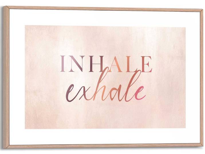 Schilderij Inhale Exhale - 20 x 30 - Hout - REINDERS