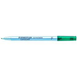 STAEDTLER Folienstift Lumocolor correctable F grün Packung mit 10 Stück