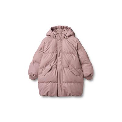 Winterjacke WHEAT "WHEAT PU Puffer Jacket Coast", Mädchen, Gr. 98, rosa (dusty lavender), 100% Polyester, unifarben, normal, ohne Ausschnitt, Jacken Winterjacke, winddicht