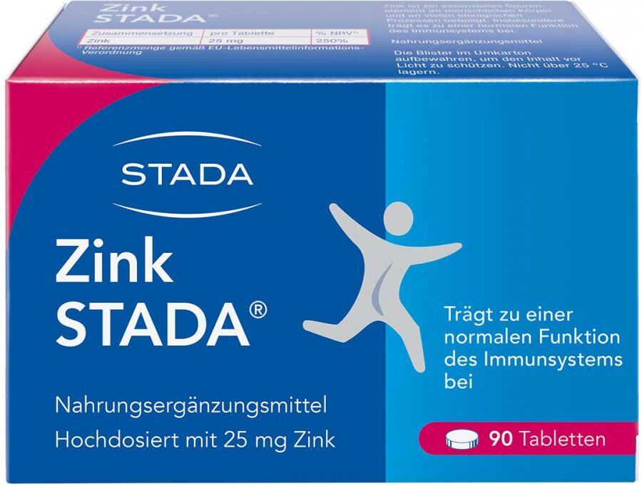 Zink STADA 25mg Zinkcitrat Tabletten 90stk